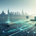 Digital cityscape with futuristic technology elements, representing performance enhancers and e-commerce, relevant to AlphaStacks' focus on safe and legal purchasing options in Calgary.