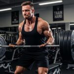 Bodybuilder lifting weights in a gym, representing Dianabol usage for muscle growth