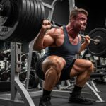 Bodybuilder lifting weights in a gym, representing Letrozole's role in bodybuilding and fitness